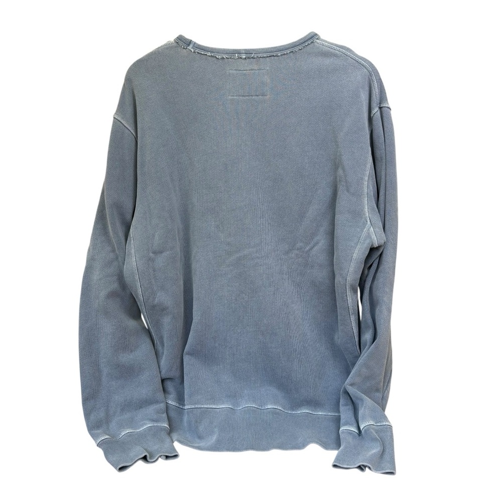 Birdwell Beach Britches Distressed Dusty Blue Crewneck Pocket Sweatshirt Men XXL - Picture 4 of 9